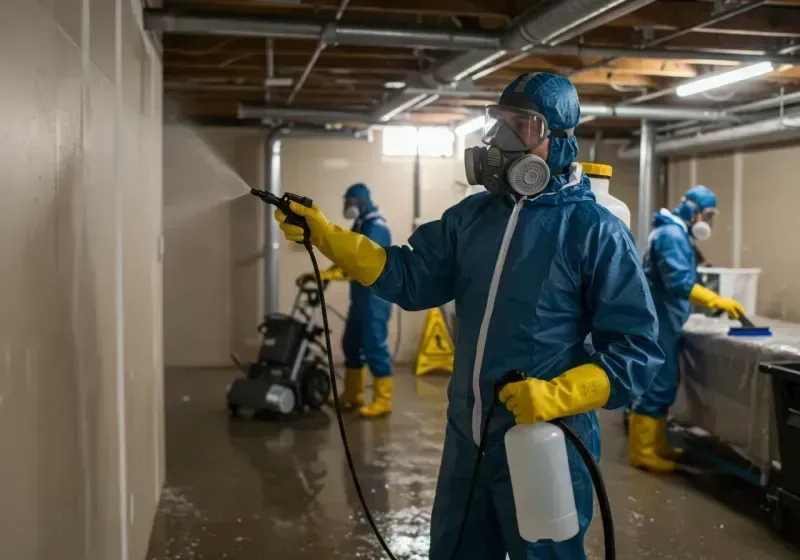 Basement Sanitization and Antimicrobial Treatment process in North Olmsted, OH