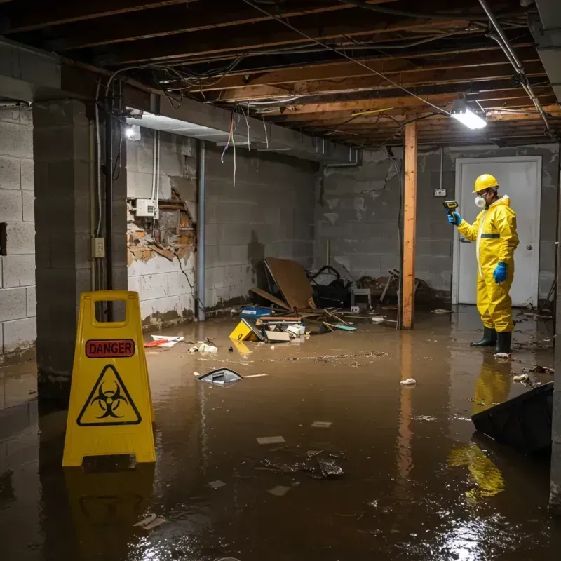 Flooded Basement Electrical Hazard in North Olmsted, OH Property